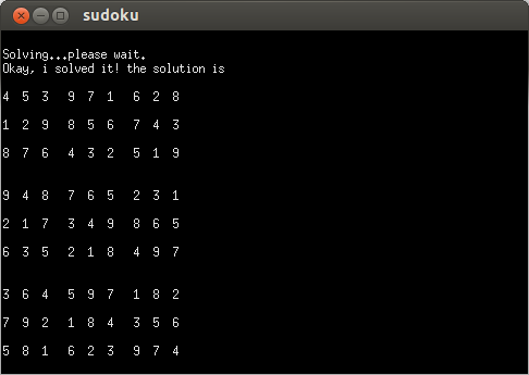 Sudoku Solver Screenshot
